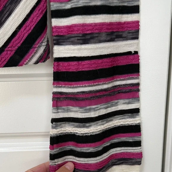 Missoni Vibrant Striped Long Sleeve Top - Pink, Black, Gray - Picture 5 of 7